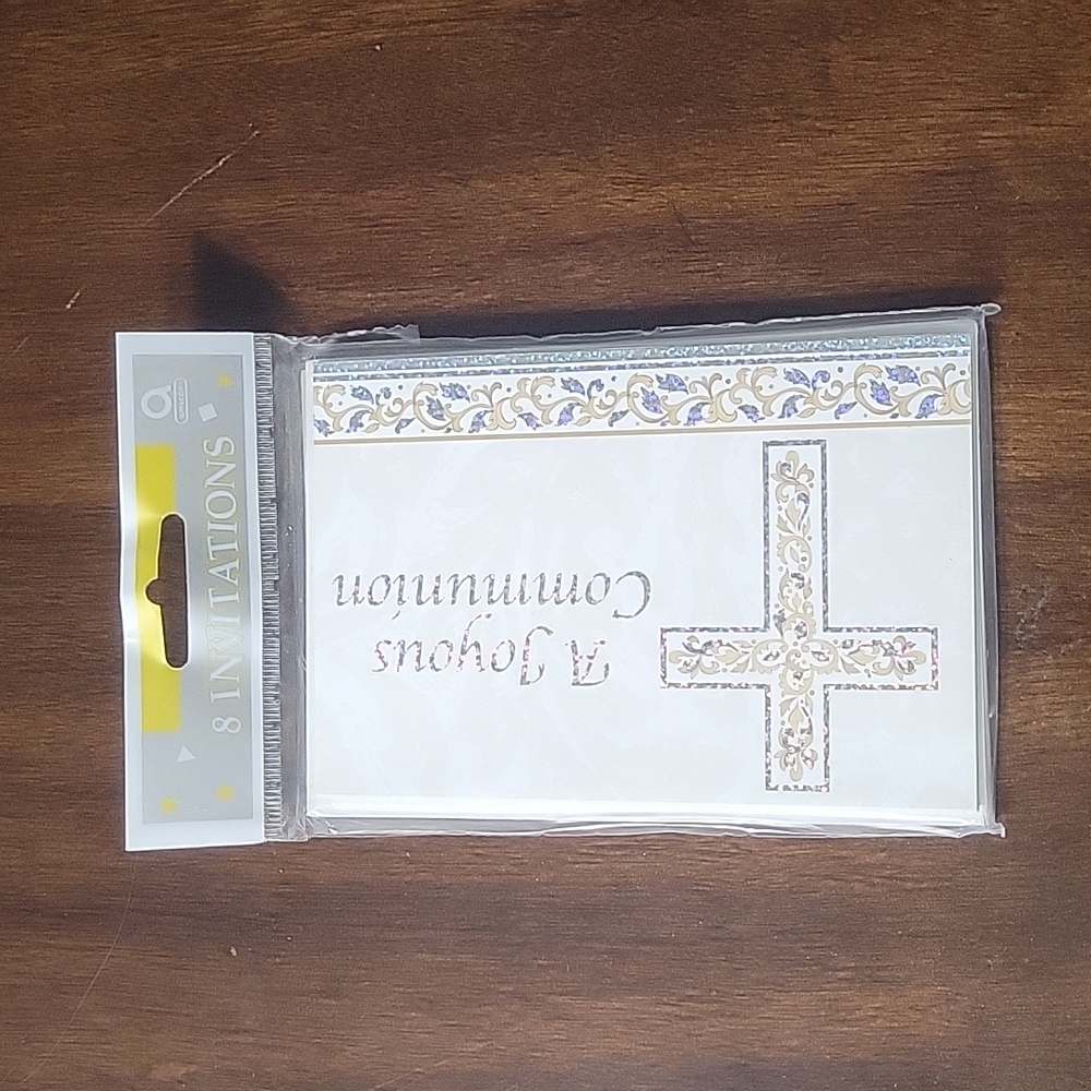 ✨️💲2️⃣ ✨️ NEW- A Joyous Communion Invitations (Pkg of 8)